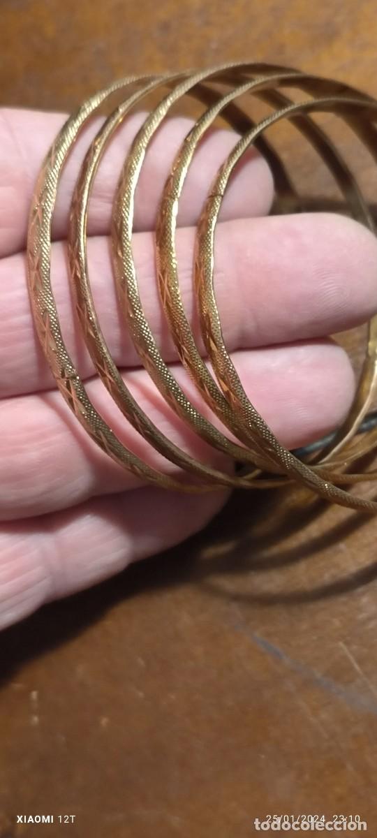 Joyeria: 5 PULSERAS AROS DORADOS - Foto 3