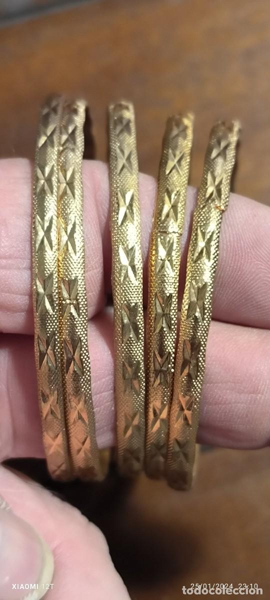 Joyeria: 5 PULSERAS AROS DORADOS - Foto 6