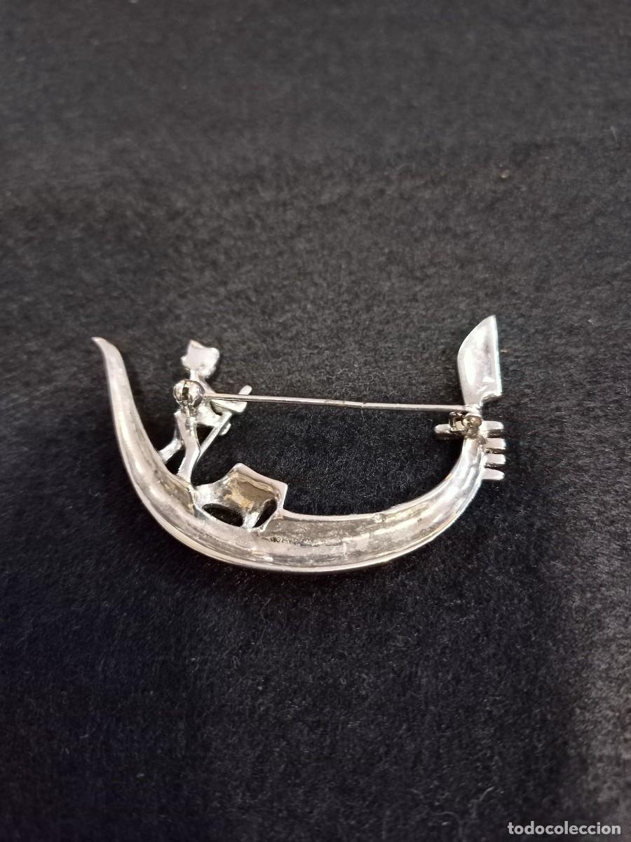 Joyeria: Broche g&oacute;ndola, metal plateado. REF-3889 - Foto 2