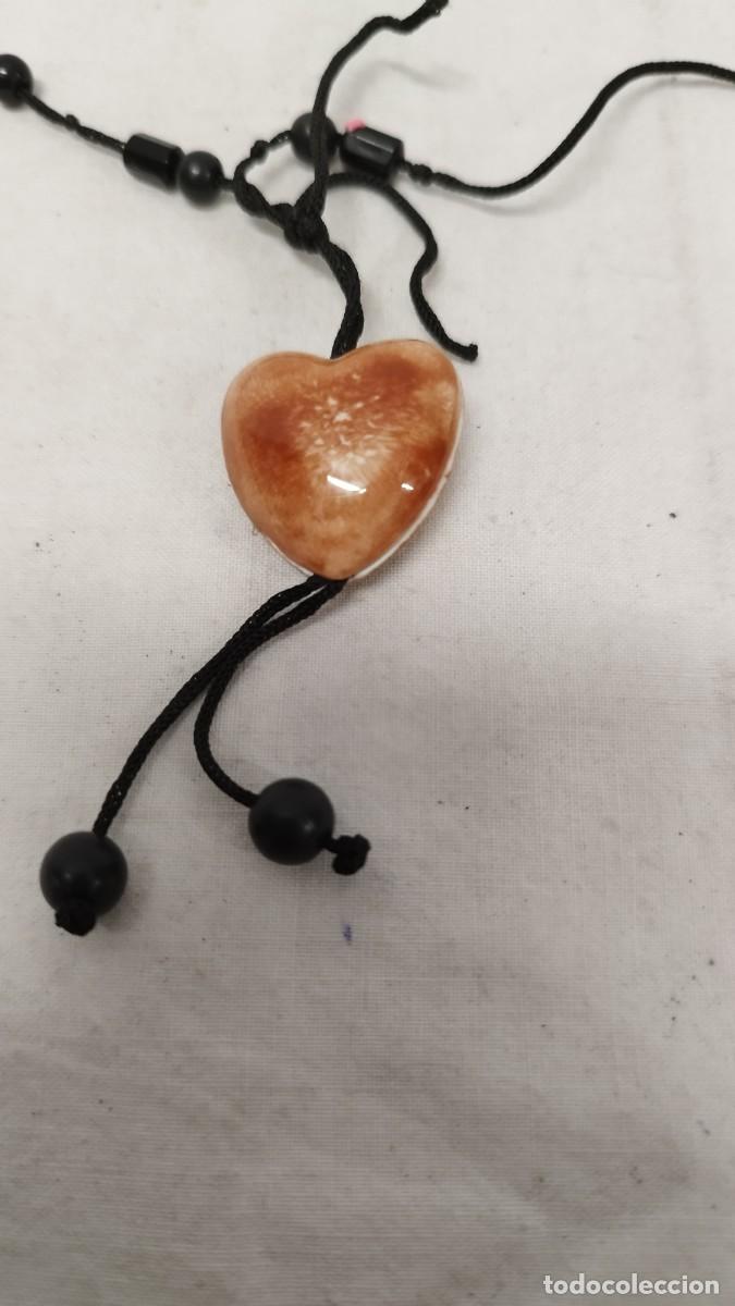 Joyeria: Antiguo collar colgante en forma de coraz&oacute;n. - Foto 2