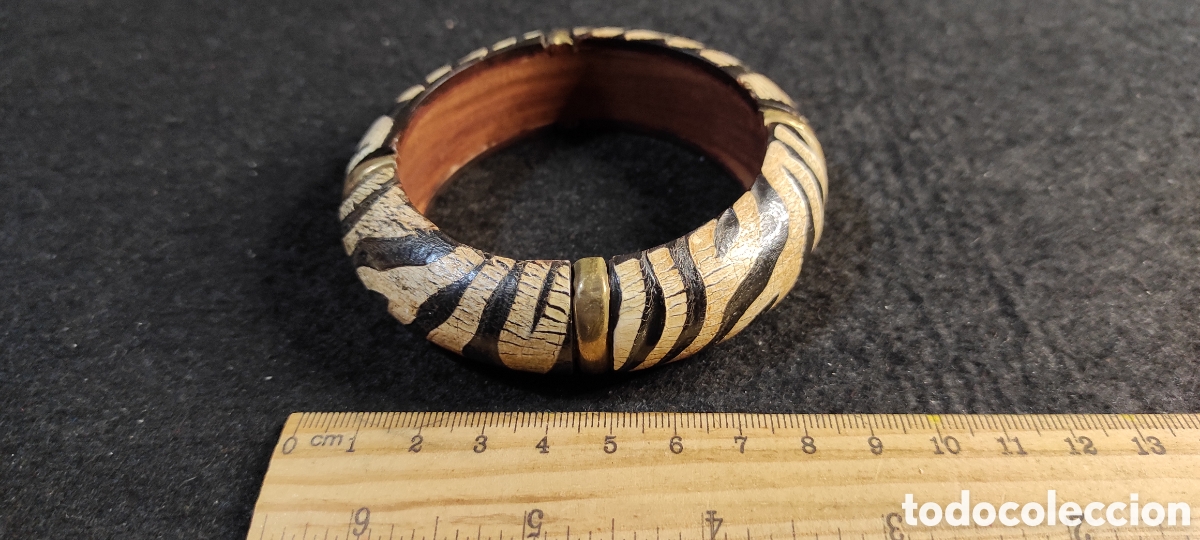 Joyeria: Pulsera madera y lat&oacute;n - Foto 1
