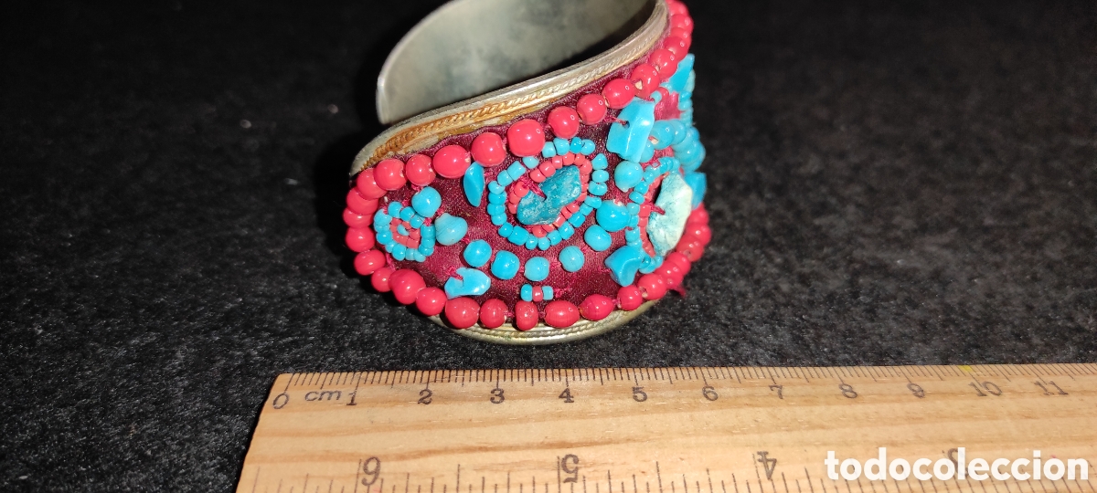 Joyeria: Brazalete metal y turquesa - Foto 3