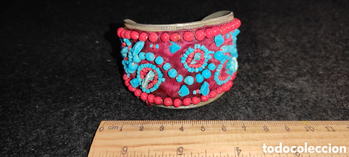 Joyeria: Brazalete metal y turquesa - Foto 1