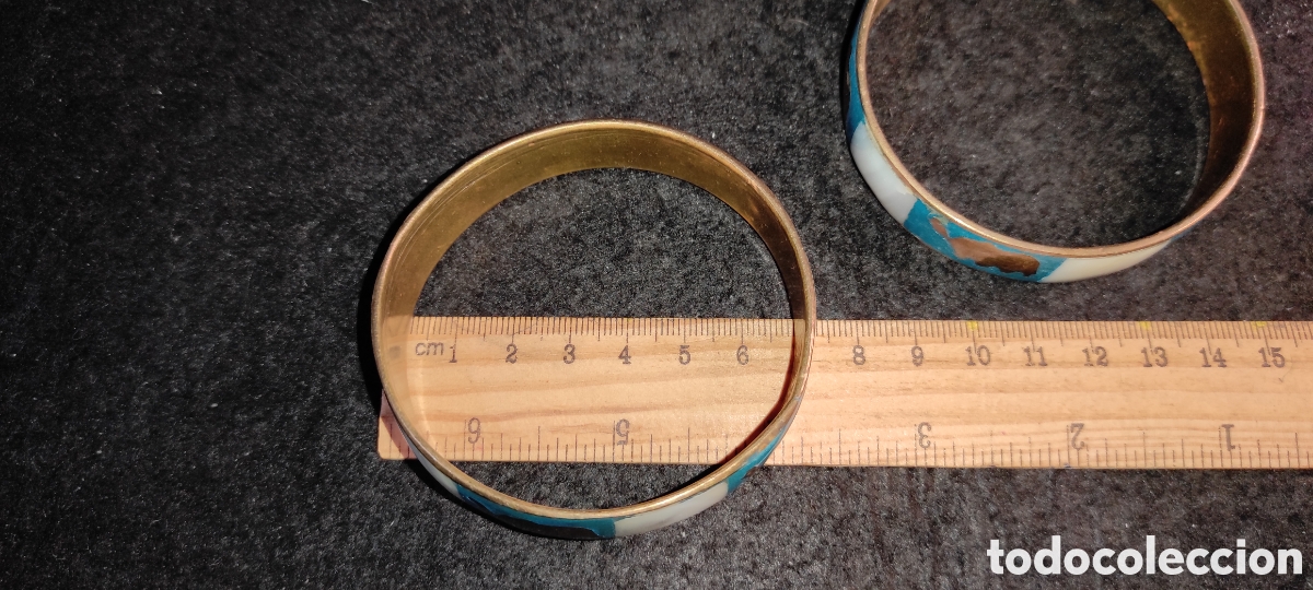 Joyeria: 2 pulseras n&aacute;car y lat&oacute;n (India) - Foto 4