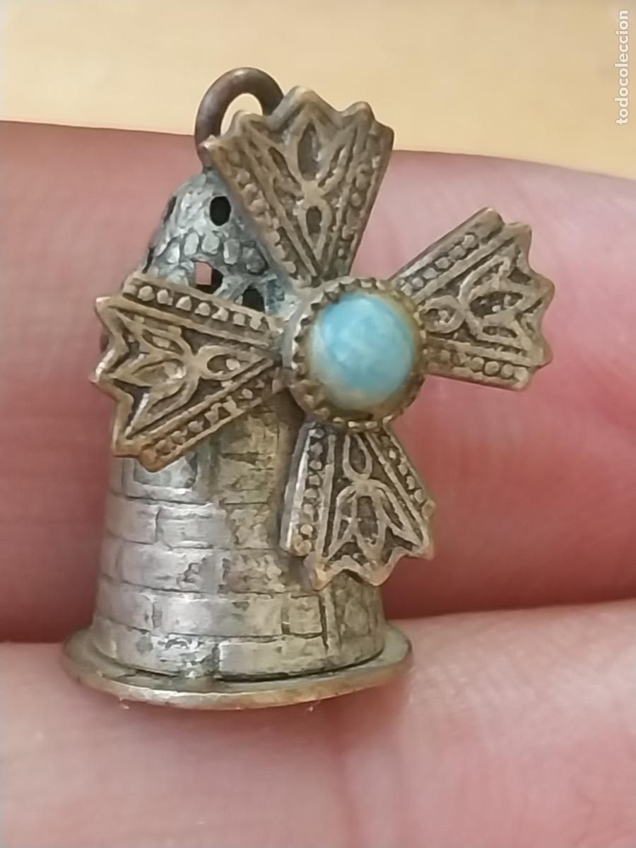 Schmuck: MOLINO METAL COLGANTE PIEDRA CENTRAL 2 CMS VINTAGE