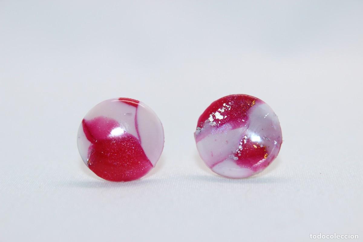 Joyeria: Pendientes estilo m&aacute;rmol rosa - Foto 1