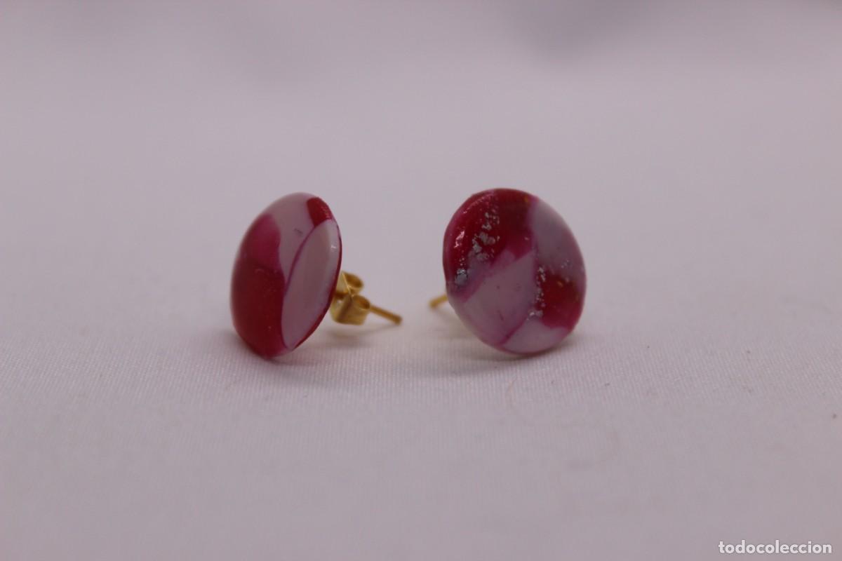 Joyeria: Pendientes estilo m&aacute;rmol rosa - Foto 2