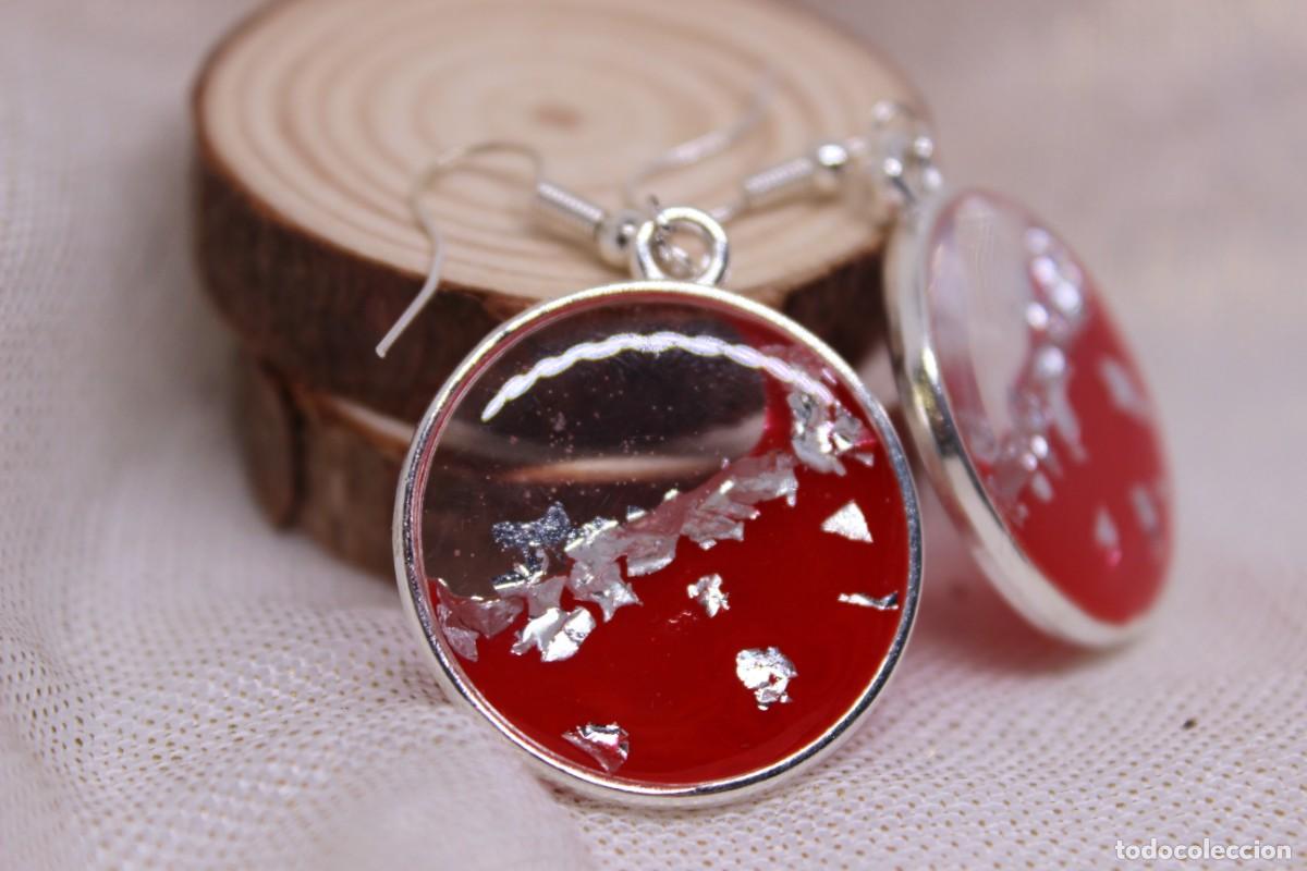 Joyeria: Pendientes rojos y plateados - Foto 2