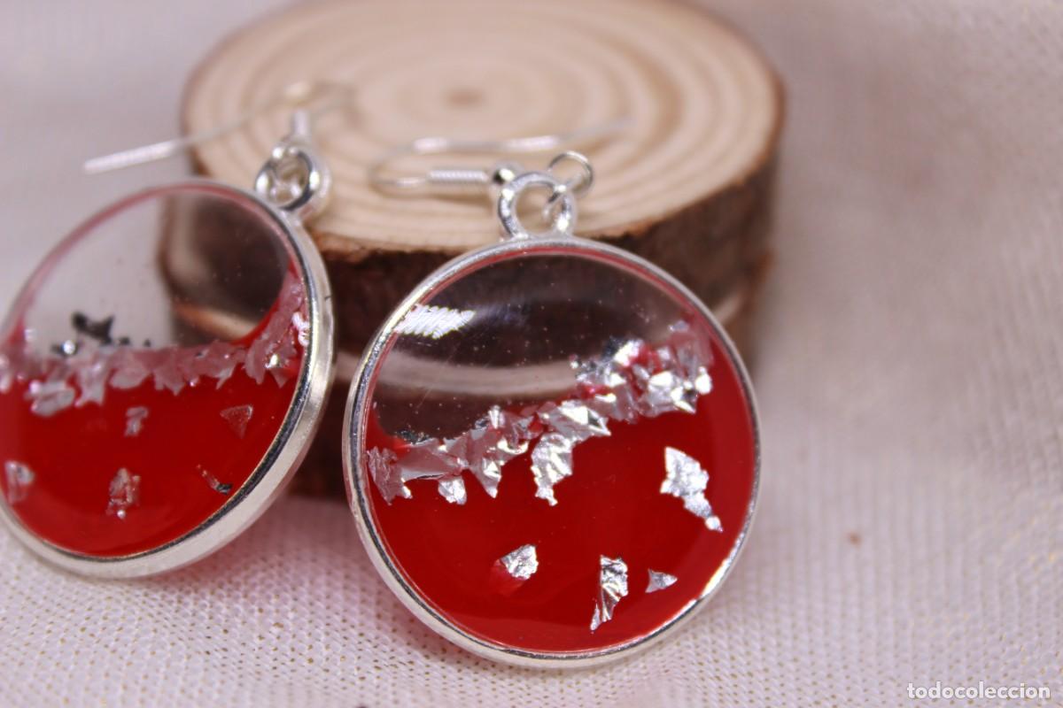 Joyeria: Pendientes rojos y plateados - Foto 3