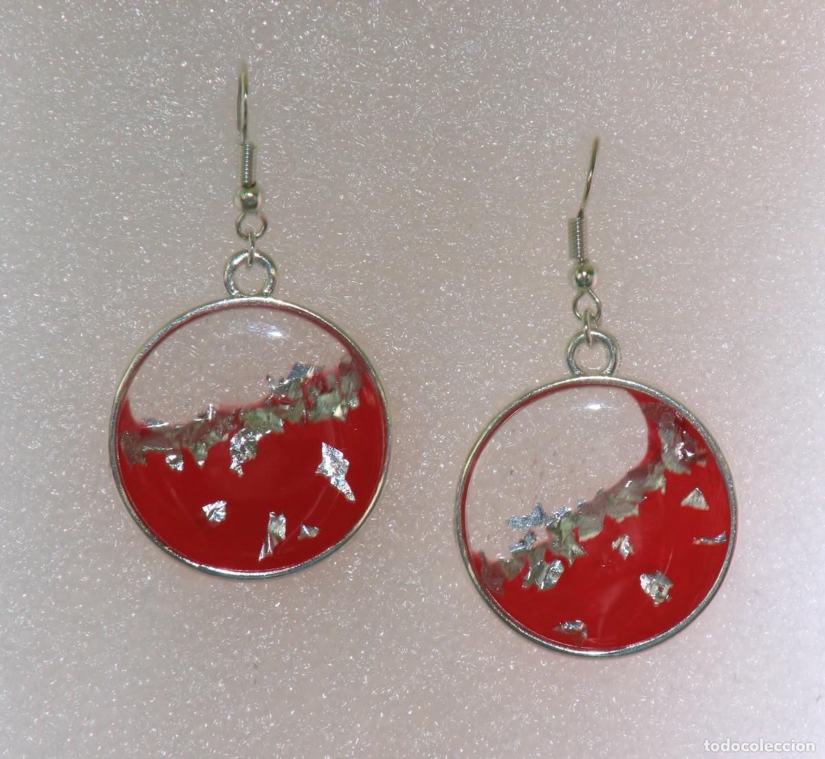 Joyeria: Pendientes rojos y plateados - Foto 4