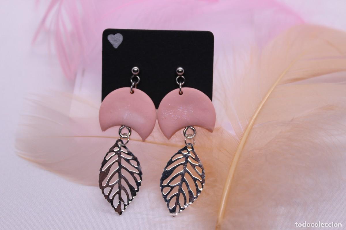 Joyeria: Pendientes rosas de semiluna - Foto 1