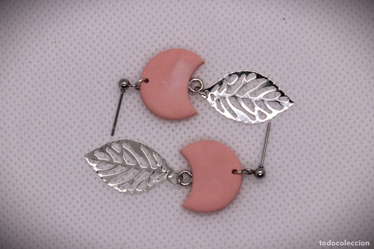 Joyeria: Pendientes rosas de semiluna - Foto 2