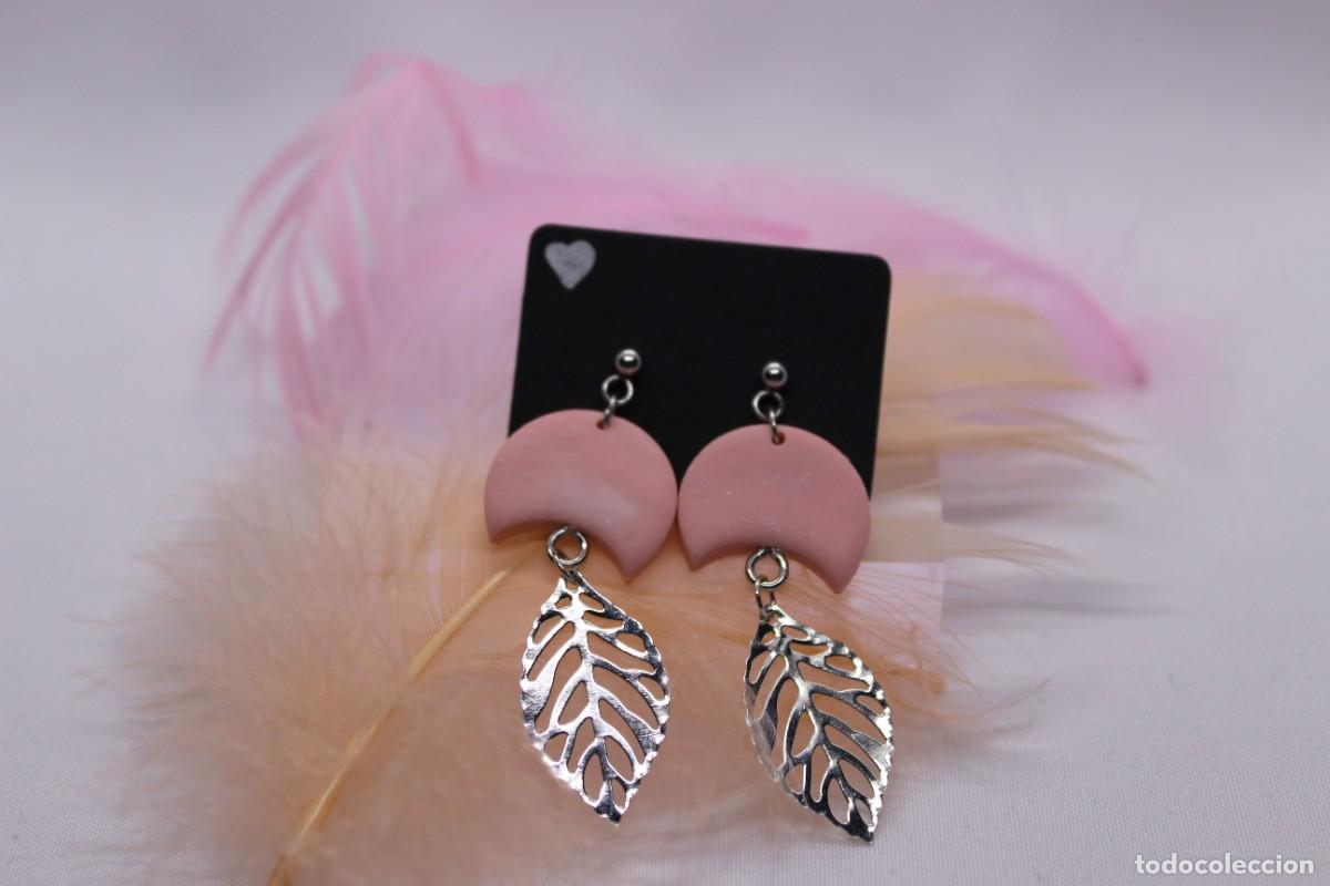 Joyeria: Pendientes rosas de semiluna - Foto 3