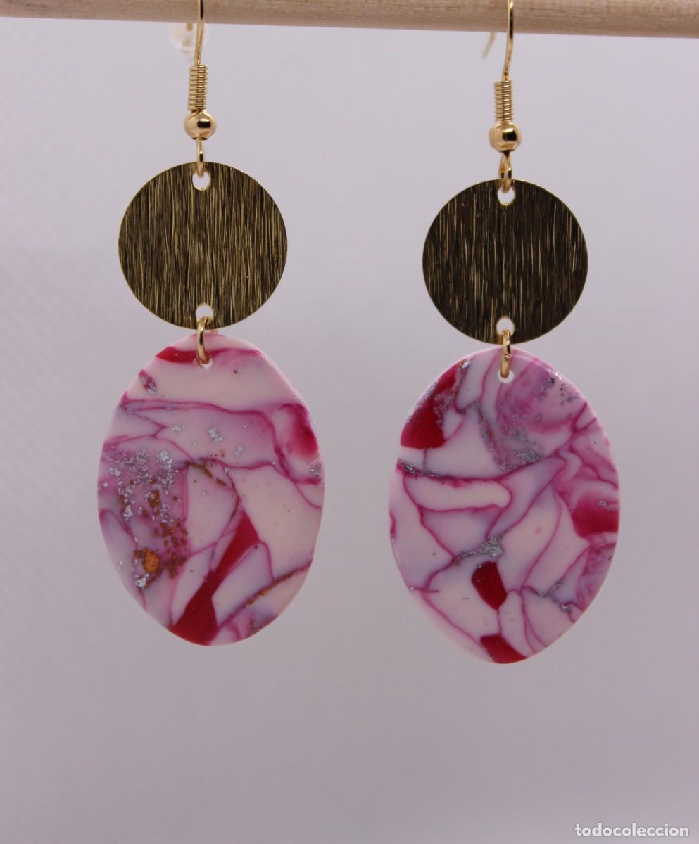 Joyeria: Pendientes rosa marmolado - Foto 1