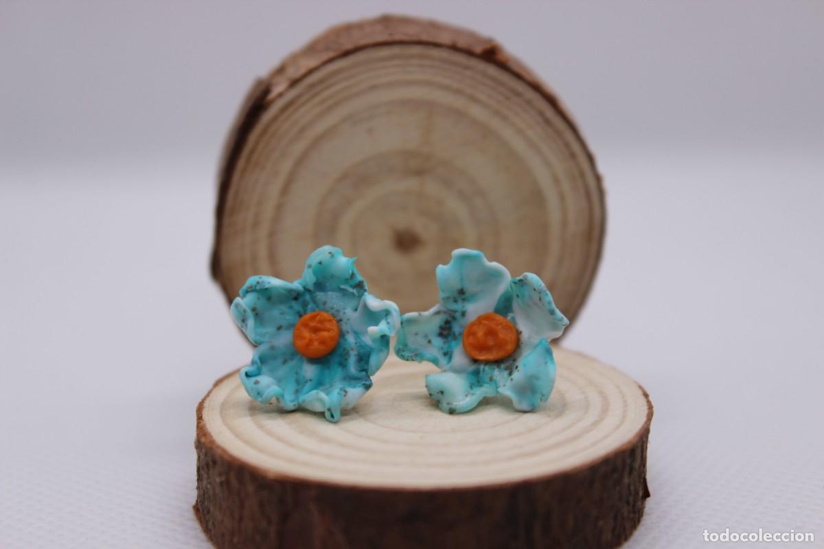 Joyeria: Pendientes de flores azules - Foto 1