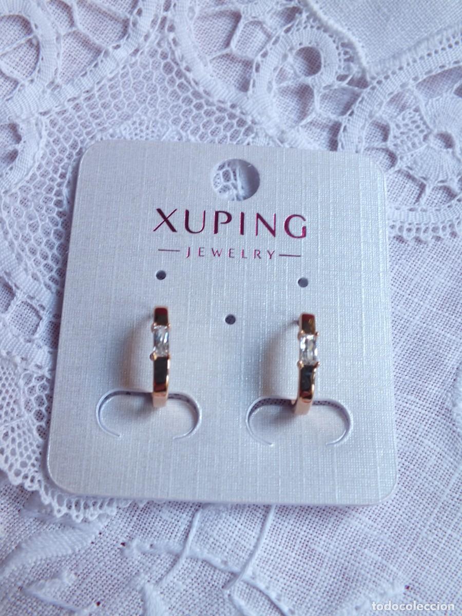 Joyeria: PENDIENTES CHAPADOS CON BRILLANTITOS - Foto 3