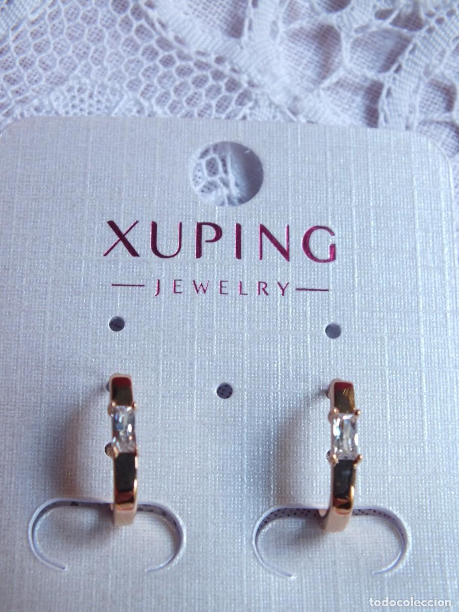 Joyeria: PENDIENTES CHAPADOS CON BRILLANTITOS - Foto 2