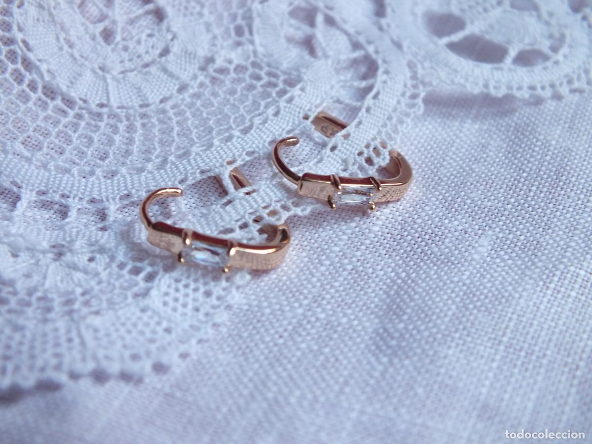 Joyeria: PENDIENTES CHAPADOS CON BRILLANTITOS - Foto 1