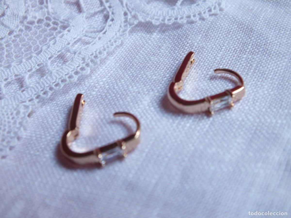 Joyeria: PENDIENTES CHAPADOS CON BRILLANTITOS - Foto 4