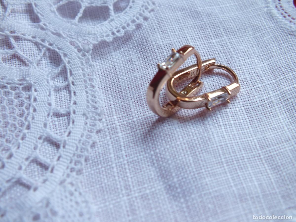 Joyeria: PENDIENTES CHAPADOS CON BRILLANTITOS - Foto 5