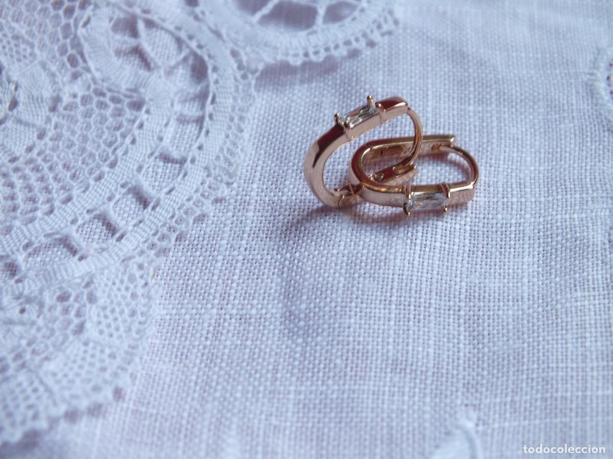Joyeria: PENDIENTES CHAPADOS CON BRILLANTITOS - Foto 6