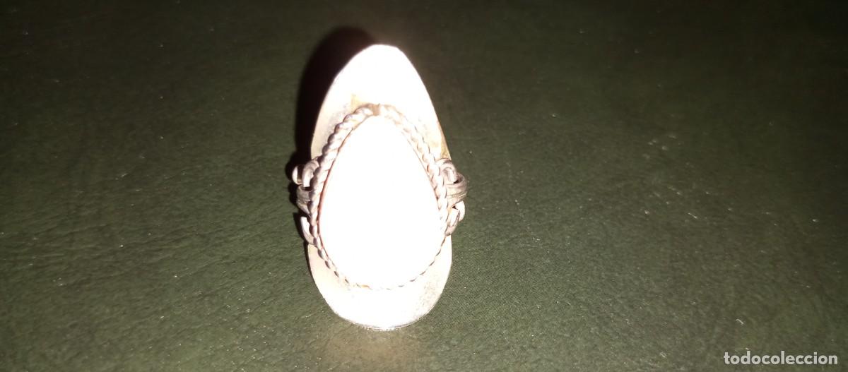 Joyeria: ANILLO DE ALPACA CON CUARZO ROSA, ARO REGULABLE - Foto 1