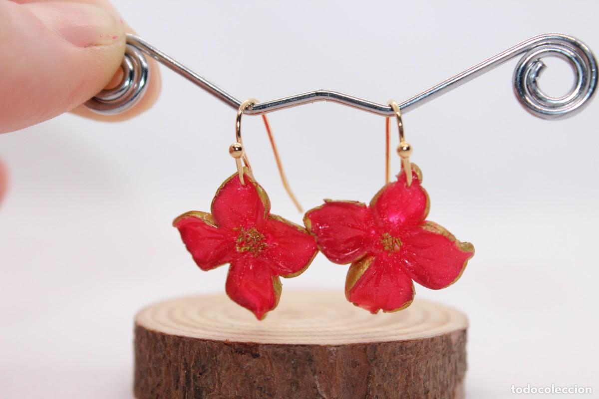 Joyeria: Pendientes colgantes de flores - Foto 4