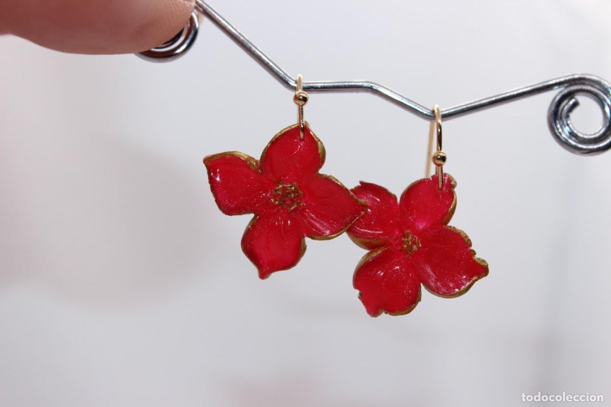 Joyeria: Pendientes colgantes de flores - Foto 5
