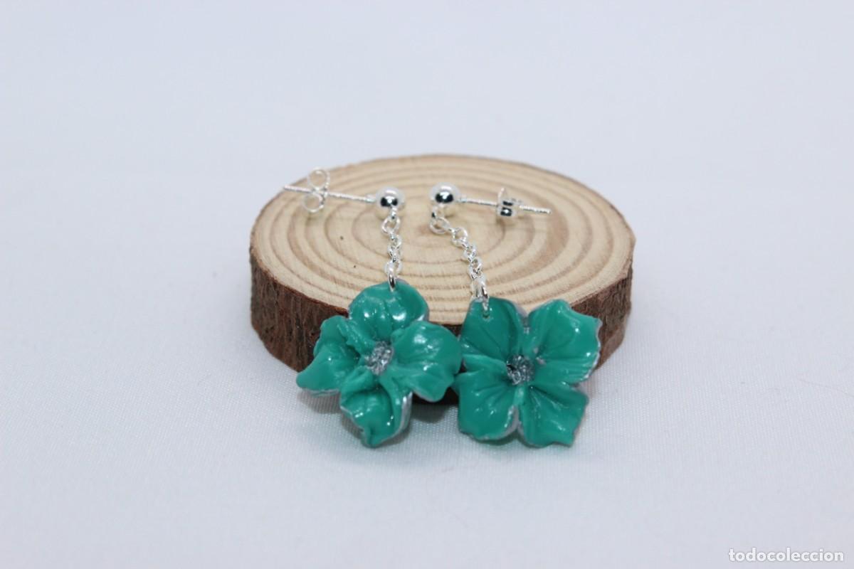 Joyeria: Pendientes colgantes de flores - Foto 2