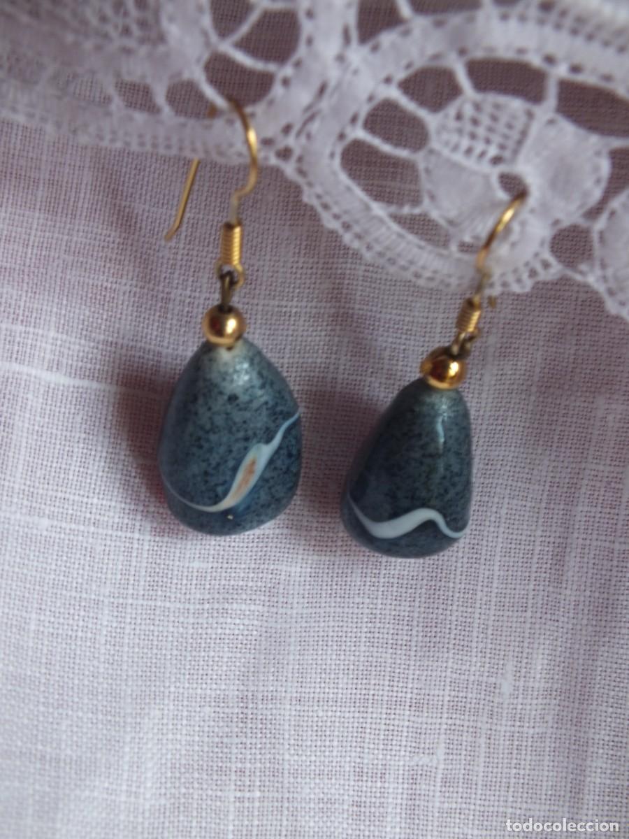 Joyeria: PENDIENTES PIEDRA AZUL VETEADA - Foto 4