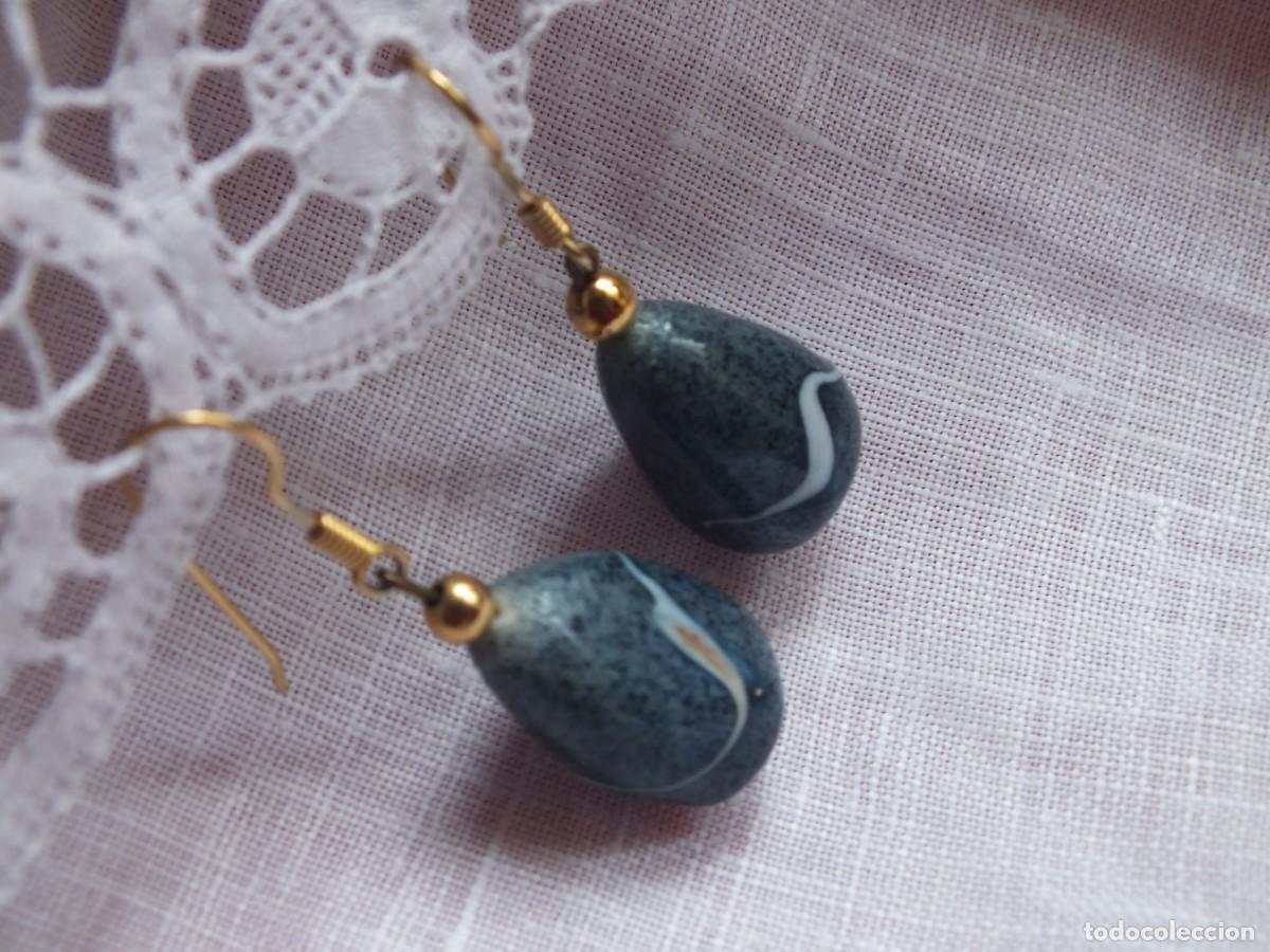 Joyeria: PENDIENTES PIEDRA AZUL VETEADA - Foto 5