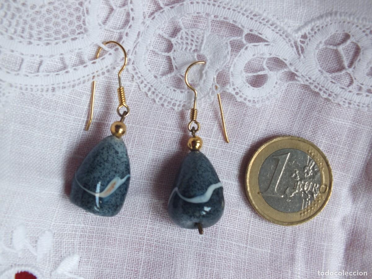 Joyeria: PENDIENTES PIEDRA AZUL VETEADA - Foto 6