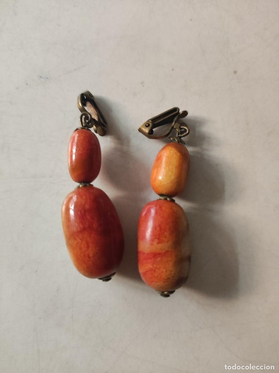 Joyeria: Bisuter&iacute;a: Pendientes piedras naranjas - Foto 1