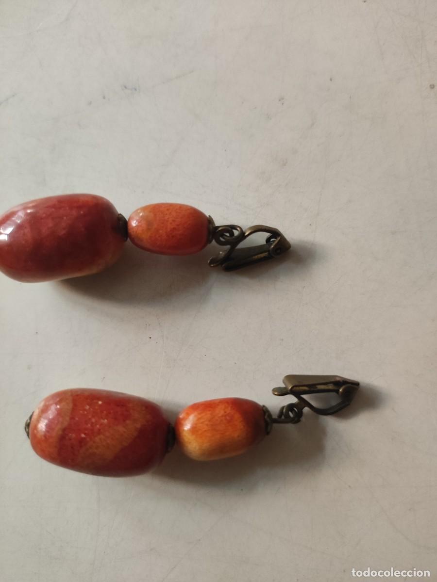 Joyeria: Bisuter&iacute;a: Pendientes piedras naranjas - Foto 2