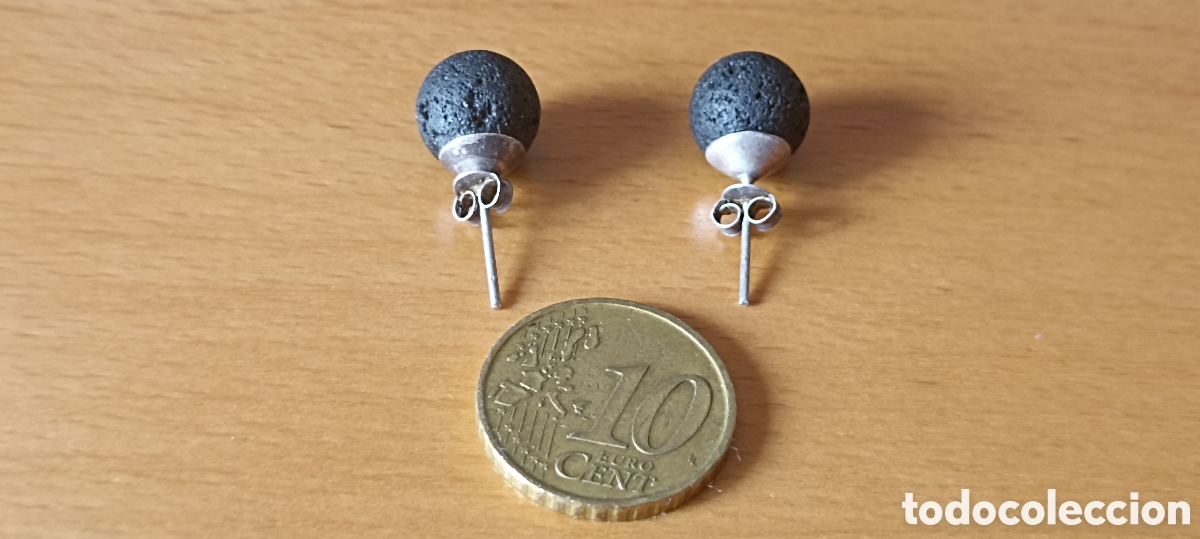 Joyeria: Pendientes Perla Lava volc&aacute;nica - Foto 2