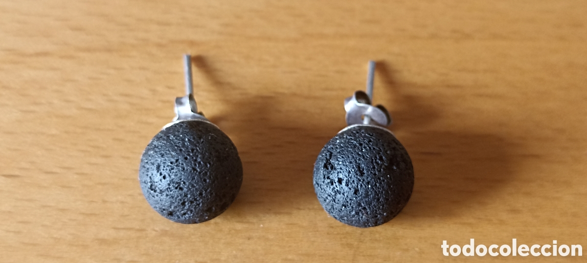 Joyeria: Pendientes Perla Lava volc&aacute;nica - Foto 1