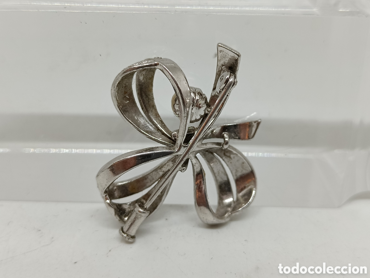 Joyeria: Broche en forma de lazo de plata. - Foto 3