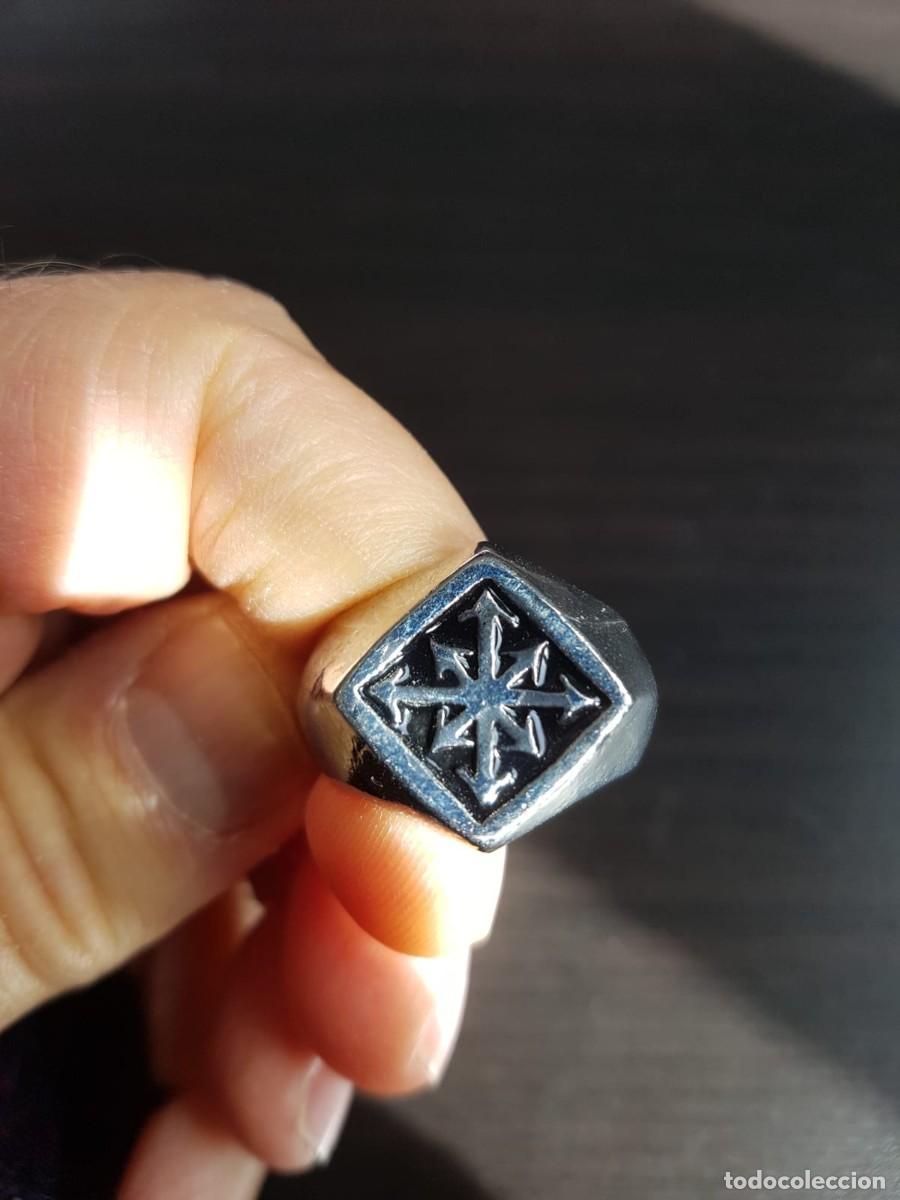 Joyeria: Anillo de acero de la estrella del caos*. --- 21,1 mm. --- - Foto 1