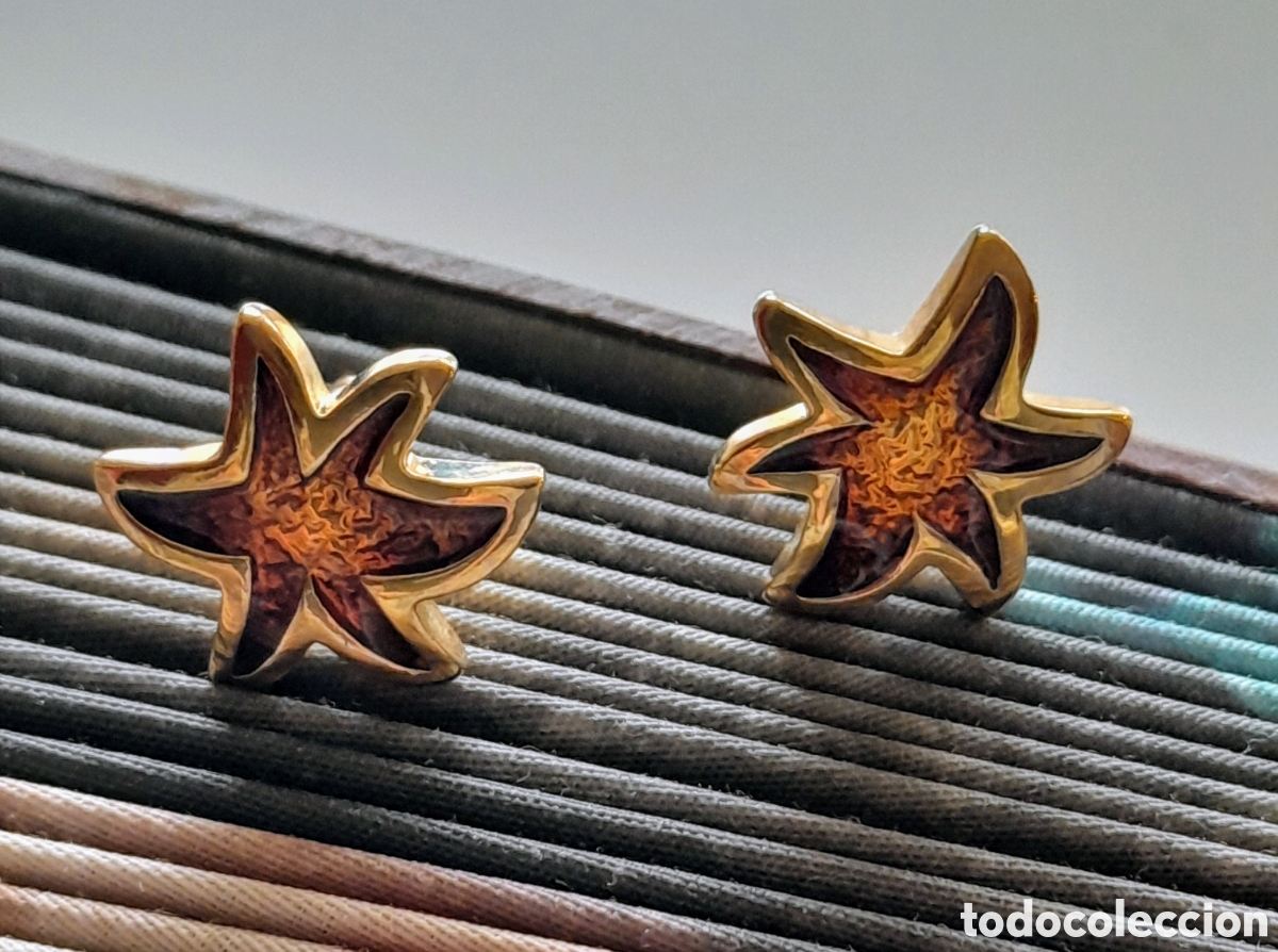 Joyeria: Pendientes Vintage con esmalte.Presion - Foto 3