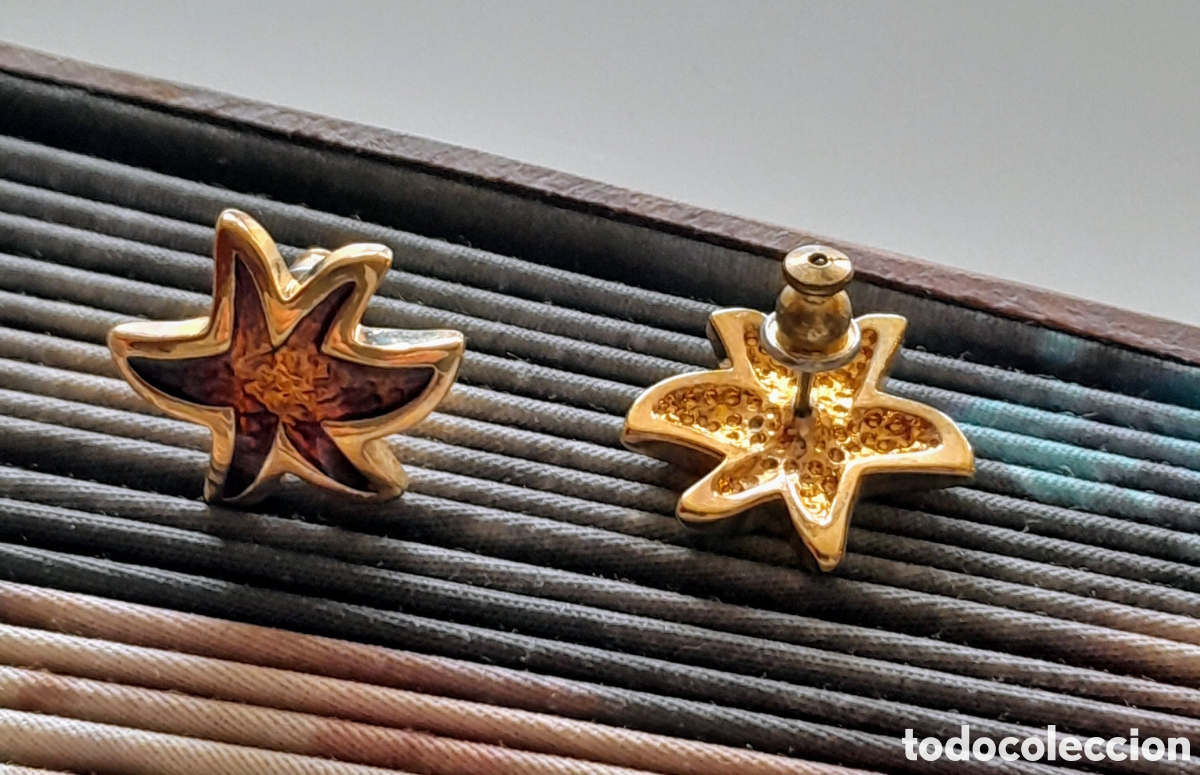 Joyeria: Pendientes Vintage con esmalte.Presion - Foto 4