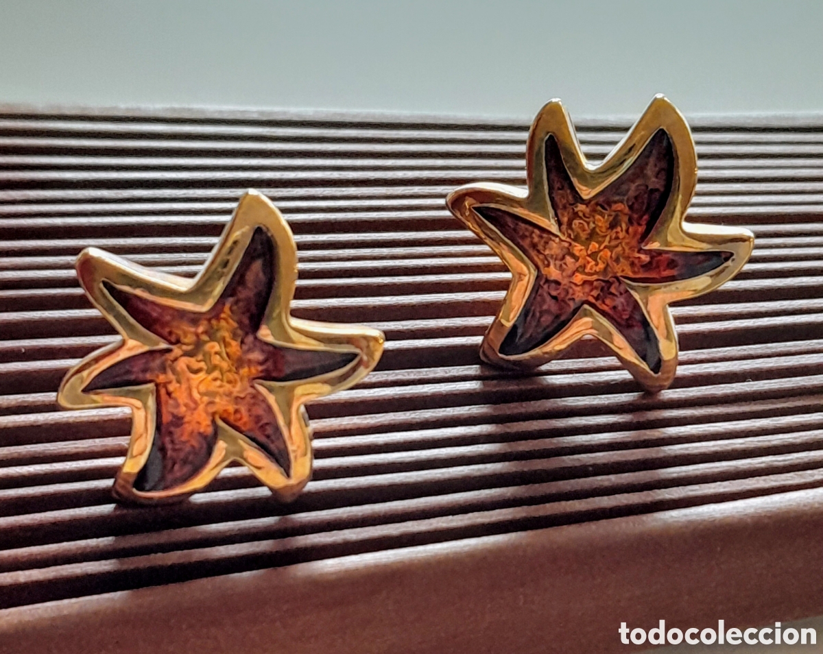 Joyeria: Pendientes Vintage con esmalte.Presion - Foto 1
