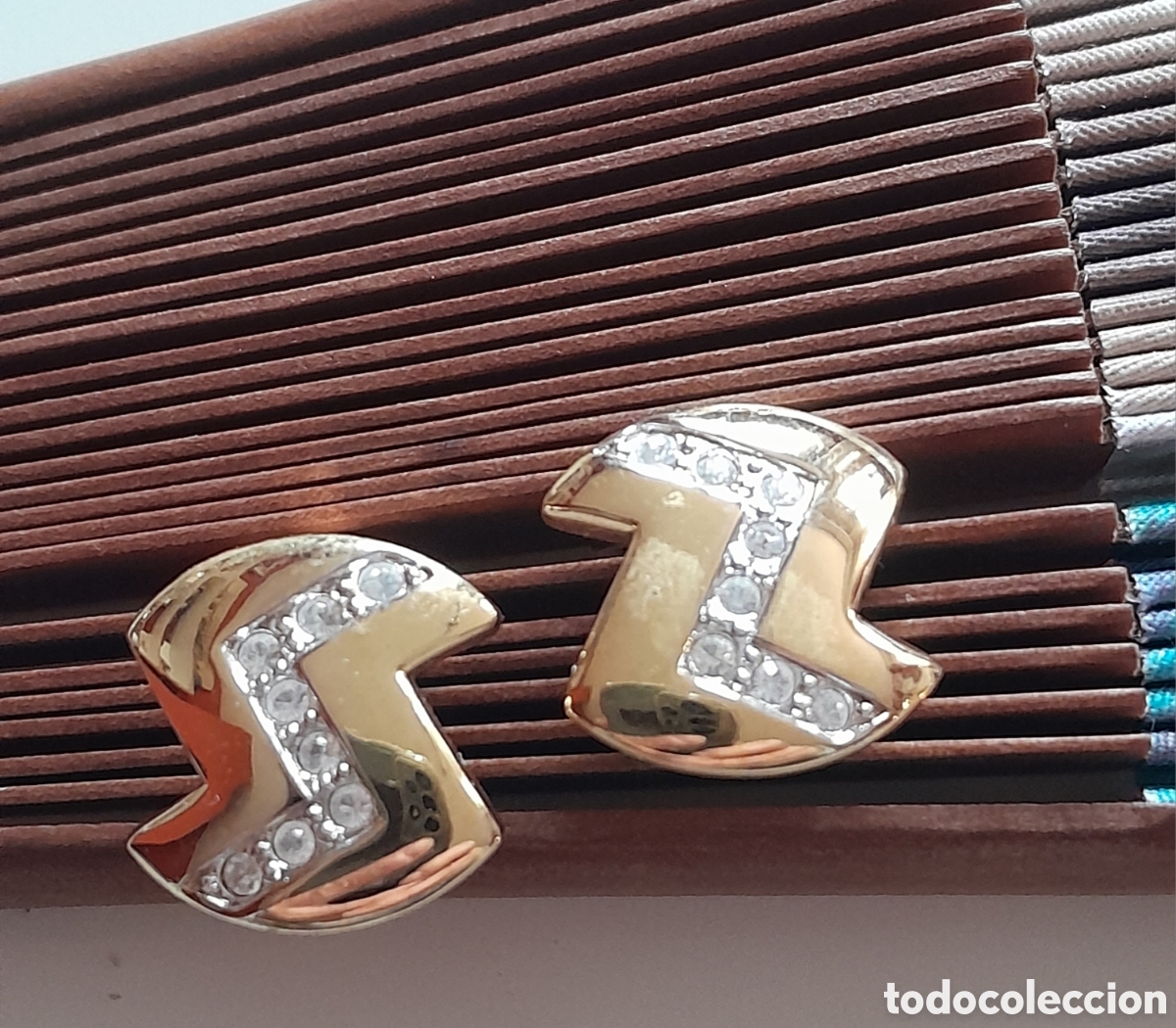 Joyeria: Pendientes chapados con circonios.Clip - Foto 2
