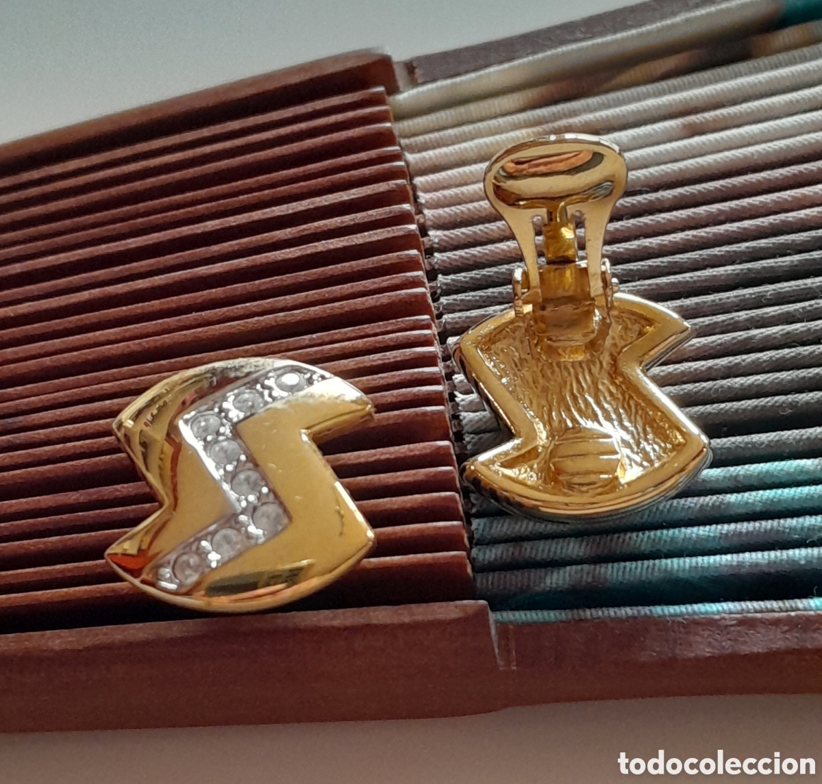 Joyeria: Pendientes chapados con circonios.Clip - Foto 3