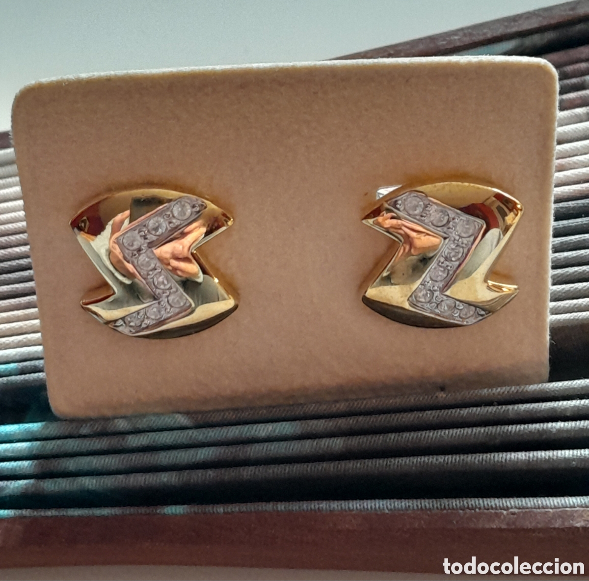 Joyeria: Pendientes chapados con circonios.Clip - Foto 4