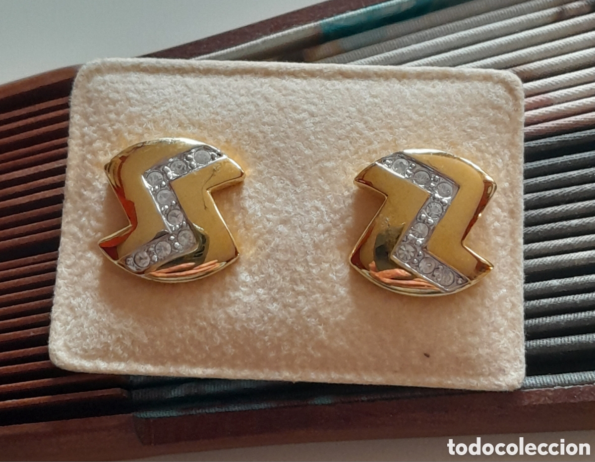 Joyeria: Pendientes chapados con circonios.Clip - Foto 1