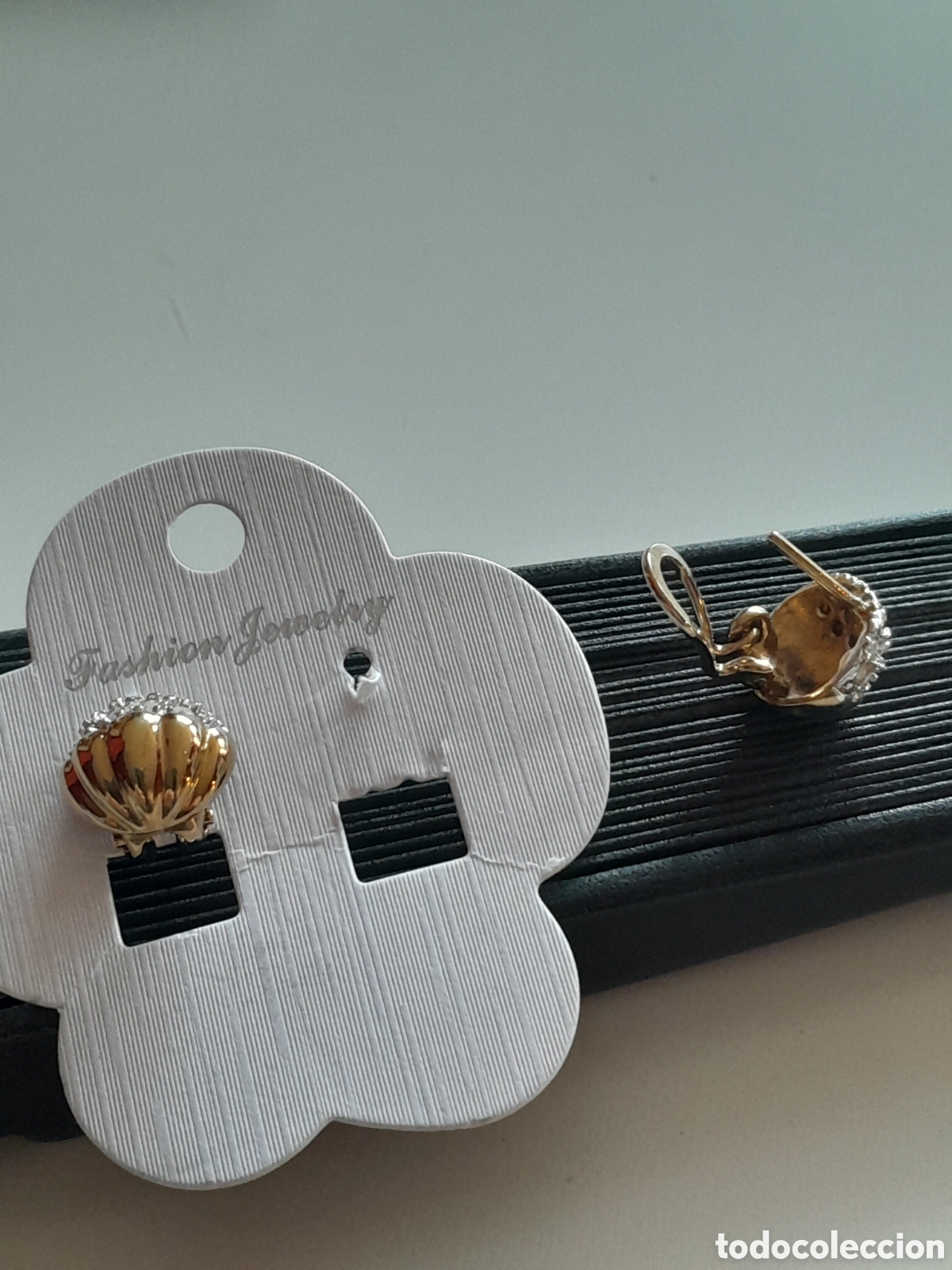 Joyeria: Pendientes chapados con cristales.Omega - Foto 5