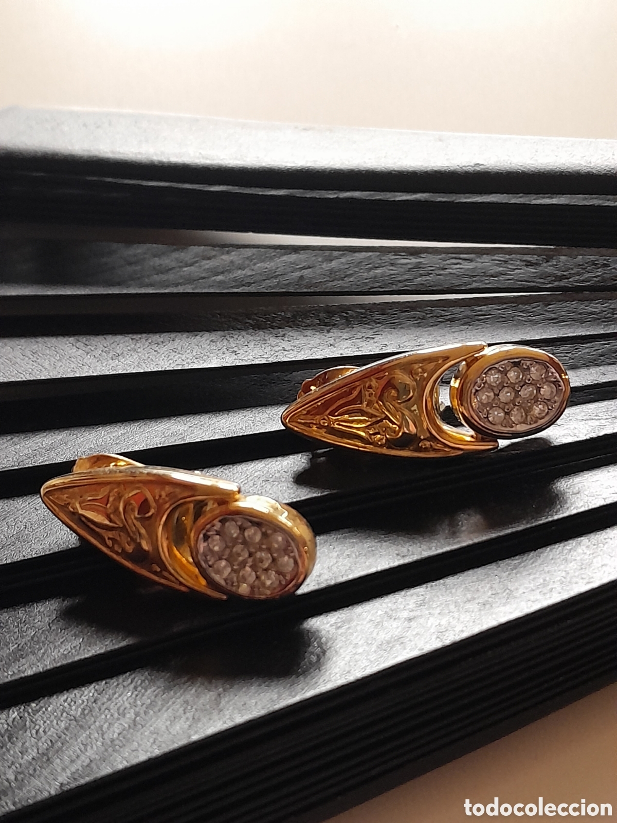 Joyeria: Pendientes Vintage con cristal. Clip - Foto 2