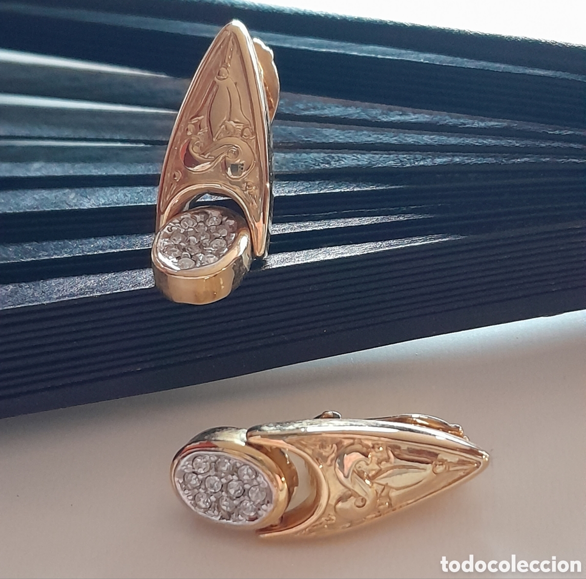 Joyeria: Pendientes Vintage con cristal. Clip - Foto 3