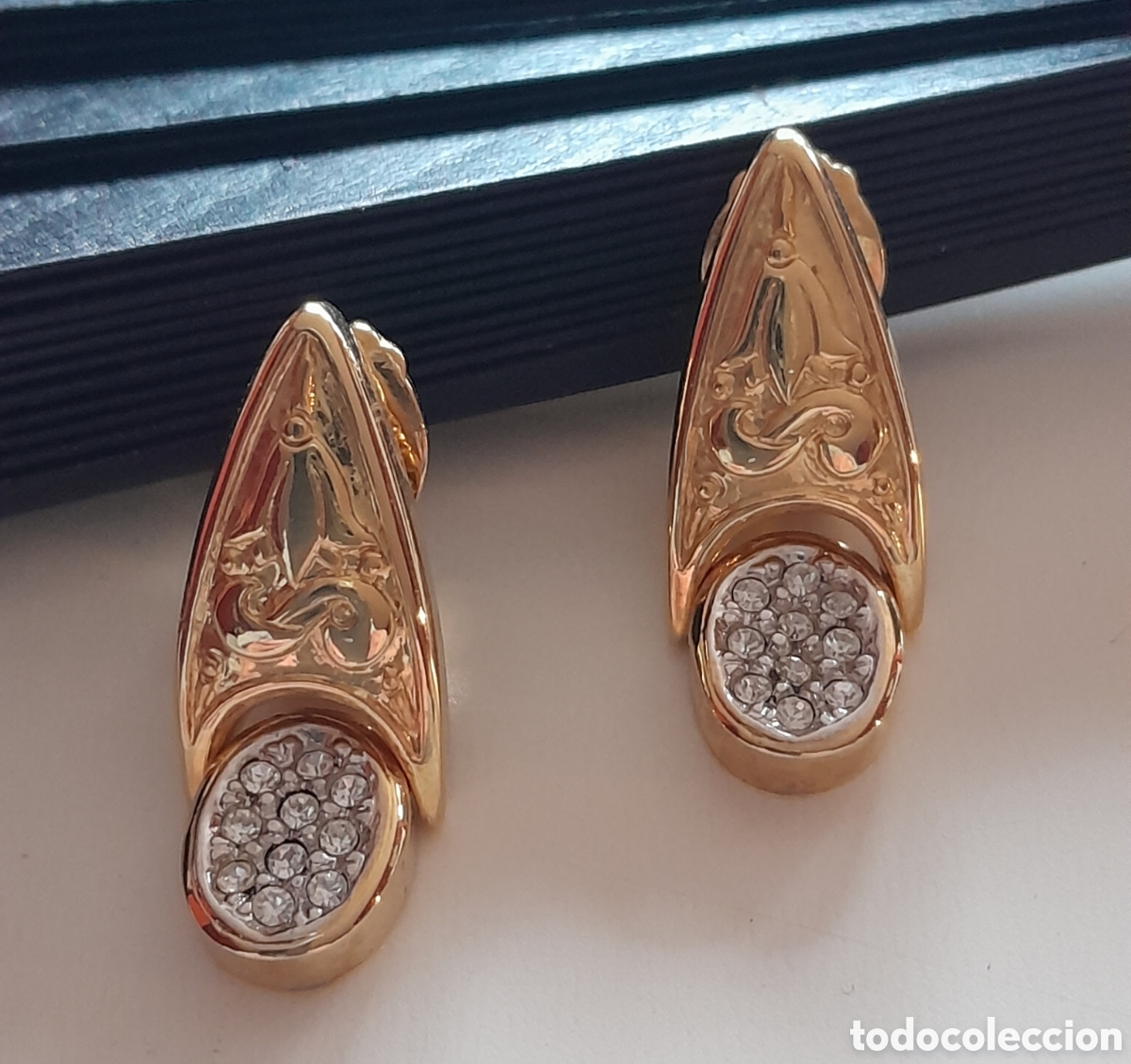 Joyeria: Pendientes Vintage con cristal. Clip - Foto 4
