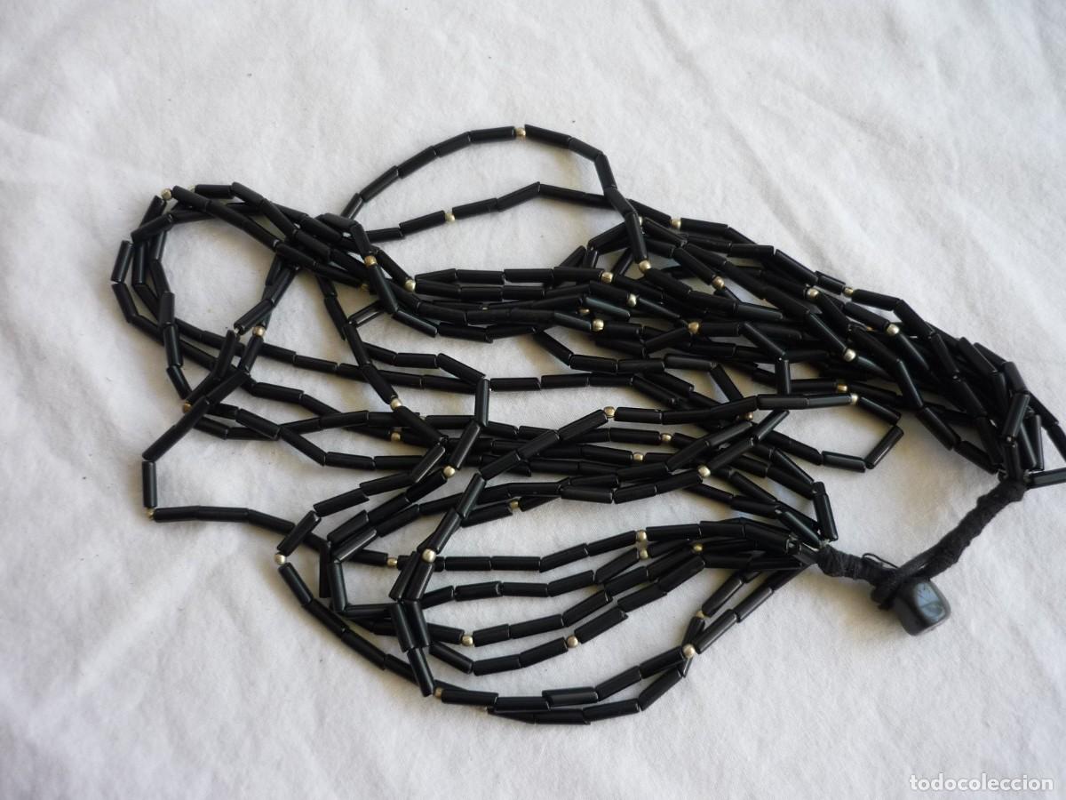 Joyeria: Collar de cuentas de vidrio negro - Foto 6
